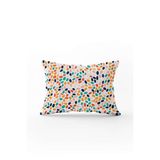 Cango Home Çift Taraflı 35x50 Turuncu Yeşil Tropik Geometrik Desenli Dijital Baskılı Kırlent Kılıfı Cgh1046-355