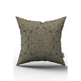 Cango Home Çift Taraflı Gri Sarı Retro Vintage Desenli Dijital Baskılı Kırlent Kılıfı - Otyk355
