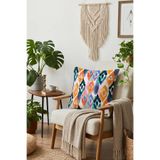 Cango Home Çok Renkli Soyut Modern Desenli Dijital Baskılı Kırlent Kılıfı CGH487