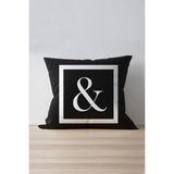 Cango Home Harfli Kırlent Yastık Kılıfı - & Harfi - 43X43 cm - 43 x 43 cm - Renkli