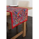 Cango Home Kırmızı Etnik Motifli Vintage Desenli Dijital Baskılı Runner CGH1398-RN