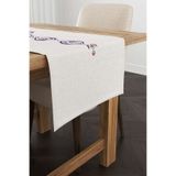 Cango Home Krem Mavi Etnik Çini Motif Desenli Dijital Baskılı Runner Cgh1119-rn