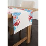 Cango Home Mavi Kırmızı Marin Desenli Dijital Baskılı Runner CGH1249-RN