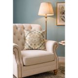 Cango Home Mavi Tavuskuşu Damask Desenli Dekoratif Dijital Baskılı Kırlent Kılıfı CGH1439