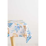 Cango Home Mavi Turuncu Marin Desenli Dijital Baskılı Masa Örtüsü CGH1134-MS - 140 x 140 cm