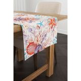 Cango Home Mavi Turuncu Marin Desenli Dijital Baskılı Runner Cgh1191-rn