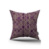 Cango Home Mor Kahverengi Modern Geometrik Desenli Dijital Baskı Kırlent Yastık Kılıfı - Cgh495