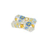Cango Home Sarı Mavi Limon Desenli Dijital Baskı Amerikan Servisi 4'lü Set CGH506-AS