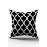 Cango Home Siyah Beyaz Modern Geometrik Desenli Dijital Baskılı Kırlent Kılıfı - Otyk532