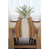Cango Home Turuncu Etnik Desenli Dijital Baskılı Runner CGH1262-RN