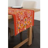Cango Home Turuncu Etnik Motif Kilim Desenli Dijital Baskılı Runner CGH1376-RN