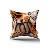 Cango Home Turuncu Halloween Balkabağı Desenli Dijital Baskılı Kırlent Kılıfı Cgh755