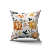 Cango Home Turuncu Halloween Balkabağı Desenli Dijital Baskılı Kırlent Kılıfı Cgh767