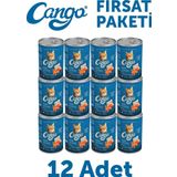 Cango Somonlu Yetişkin 12x415 gr Yaş Kedi Mama