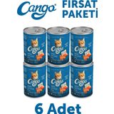 Cango Somonlu Yetişkin 6x415 gr Yaş Kedi Mama
