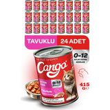 Cango Tavuklu 24x415 gr Yavru Konserve Kedi Maması