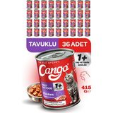 Cango Tavuklu Yetişkin Yaş Kedi Maması Premium 415 gr 36LI Lezzetli Mama