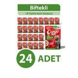 Cango Yaş Yetişkin Kedi Maması Etli Biftekli 80 GR 24 Adet