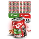 Cango Yetişkin Yaş Kedi Maması Ciğerli 415Gr 24Lü