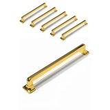 Canik Mobilya Kulpları, Metal, TV Ünitesi Yatak Odası Çekmece Vestiyer Mutfak Dolap Kulbu (Altın Sarı, 224 mm)