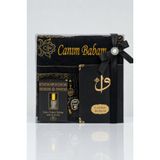 Canım Babam - Babalar Günü Hediyesi - Hediyelik Kişiye Özel İsimli Seccade Seti - Yasin Kitabı, Tesbih, Zikirmatik, Esans - Siyah