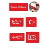 Canım Türkiyem 5 Adet Geçici Dövme Kına Şablonu