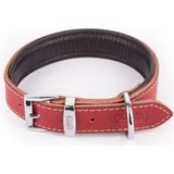 Canini Collar Canini Collar Hakiki Klasik Deri Köpek Tasması, Yumuşak Deri İç Kısım, Ultra Dayanıklı ve Konforlu Deri Tasma - Renk ve Boy Seçenekleri - Kırmızı