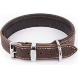 Canini Collar Canini Collar Hakiki Yağlı Deri Köpek Tasması,Ultra Dayanıklı & Yumuşak Doku - Kahverengi - XL