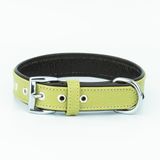 Canini Collar Hakiki Flotter Deri Köpek Tasması, Çift Katlı Deri, Ultra Dayanıklı Tasma (Kahverengi-Yeşil, S)