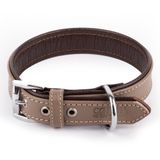 Canini Collar Hakiki Flotter Deri Köpek Tasması, Çift Katlı Deri, Ultra Dayanıklı Tasma (Toprak-Kahverengi, XL)