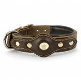 Canini Collar Hakiki Klasik Deri Airtag Uyumlu Köpek Tasması – Dayanıklı, Konforlu ve Şık Tasarım, Airtag Bölmeli Gerçek Deriden Köpekler İçin Tasma (Kahverengi, XXS)