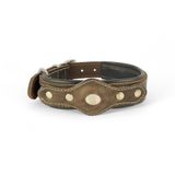 Canini Collar Hakiki Yağlı Deri Airtag Uyumlu Köpek Tasması – Dayanıklı, Konforlu ve Şık Tasarım, Airtag Bölmeli Gerçek Deriden Köpekler İçin Tasma (Kahverengi, XS)