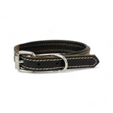 Canini Collar Rainbow Hakiki Deri Köpek Tasması – XXS Beden, Yumuşak İç Deri, Krom Kaplamalı Toka & D-Halka, 13 Farklı Renk Seçenekleri (Siyah)