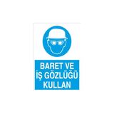 Canis Etiket Baret ve Iş Gözlüğü Kullan Dekota - 35 x 50 cm