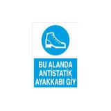 Canis Etiket Bu Alanda Antistatik Ayakkabı Giy Dekota - 35 x 50 cm