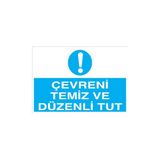 Canis Etiket Çevreni Temiz ve Düzenli Tut Pvc-Leksan - 25 x 35 cm