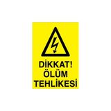 Canis Etiket Dikkat Ölüm Tehlikesi Pvc - Leksan - 35 x 50 cm