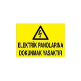 Canis Etiket Elektrik Panolarına Dokunmak Yasaktır Sticker-Folyo - 25 x 35 cm