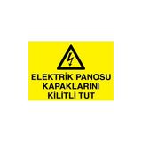 Canis Etiket Elektrik Panosu Kapaklarını Kilitli Tut Sticker-Folyo - 35 x 50 cm
