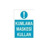 Canis Etiket Kumlama Maskesi Kullan Sticker-Folyo - 50 x 70 cm