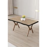 Canisa Akort Serisi MDF Sabit Mutfak Masası, 80x130 cm, Atlantik Çam
