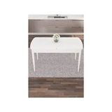 Canisa Are Serisi Açılabilir 80x132 MDF Beyaz Yemek Masası