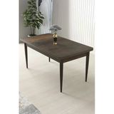 Canisa Arp Serisi, 70X110 Sabit Mutfak Masası, Barok Ahşap Desen Masa