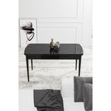 Canisa Concept Are Serisi 80x132 cm Açılabilir Mdf Siyah Mutfak Masası