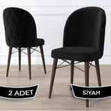 Canisa Concept Bika Serisi 2 Adet Mutfak Sandalyesi Ceviz Gürgen Ayaklı 1. Sınıf Babyface Kumaş - Ahşap