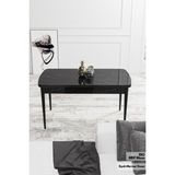Canisa Concept Canisa Rio Serisi Mdf Açılabilir Mutfak Masası, Yemek Masası - 80 x 130 cm - Siyah
