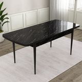 Canisa Concept Eva 80x132 cm MDF Siyah Açılabilir Mutfak Masası