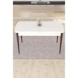 Canisa Concept Eva Serisi 80 x 132 cm Açılabilir Mdf Mutfak Masası Yemek Masası Doğal Gürgen Ayak - Ceviz