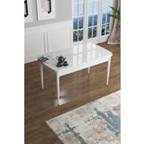 Canisa Concept Han Serisi 70x114 CM Açılabilir Mdf Beyaz Mutfak Masası