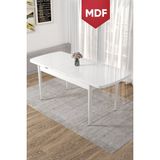 Canisa Concept Jul Serisi 80x132 cm Açılabilir Beyaz Mutfak Masası